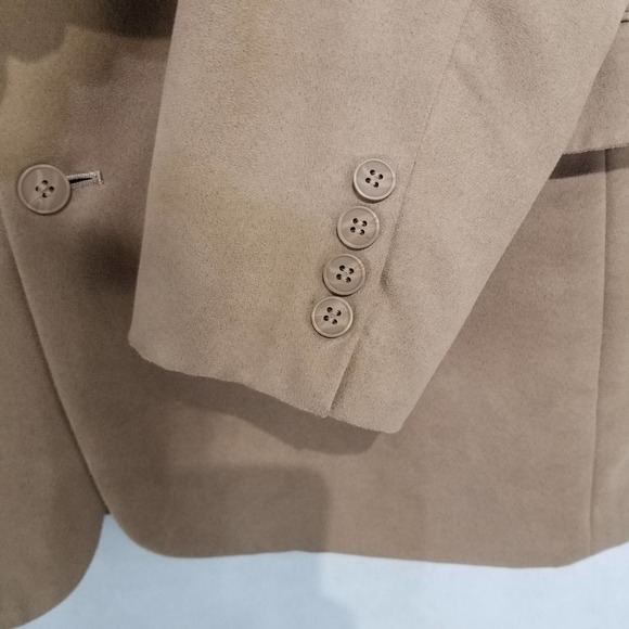 Members Only Mens Blazer 42 Beige Solid Sport Coat Microfiber Suede - Picture 6 of 12
